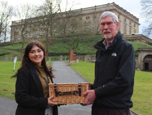 Nottingham Castle Trust gifts the100000th ticket holder Melvyn Twycross