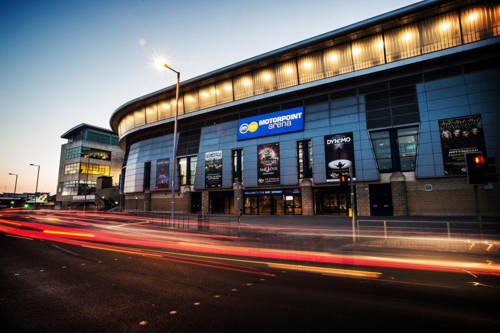 Motorpoint arena in the evening