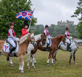 Performers rehearsing for the festival of the horse