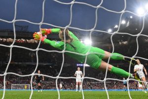England Goalkeeper Mary Earps playing for England vs Austria