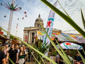 Image of Nottingham Beach looking towards the bar and council house