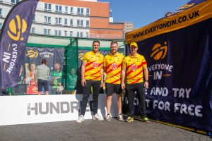TOM KOHLER-CADMORE, SAM COOK AND COLIN MUNRO at the event in Trinity Square last week