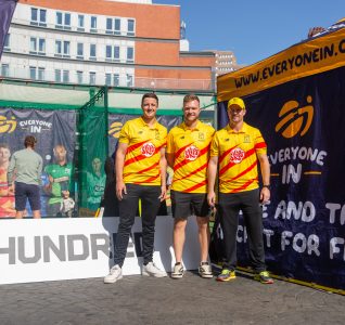 TOM KOHLER-CADMORE, SAM COOK AND COLIN MUNRO at the event in Trinity Square last week