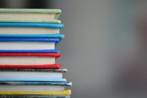 Books stacked up