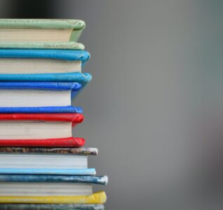 Books stacked up