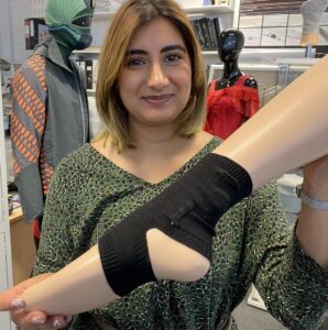 Zahra Rahemtulla with her sock invention