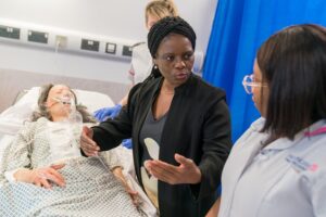 Lady touring the HAP centre