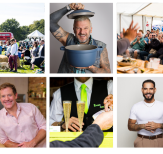 collage of images for the food festival
