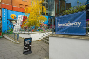 Sign for Broadway cinema in nottingham