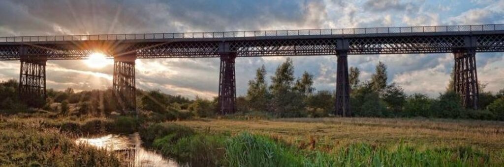 Bennerley Viaduct at sundown