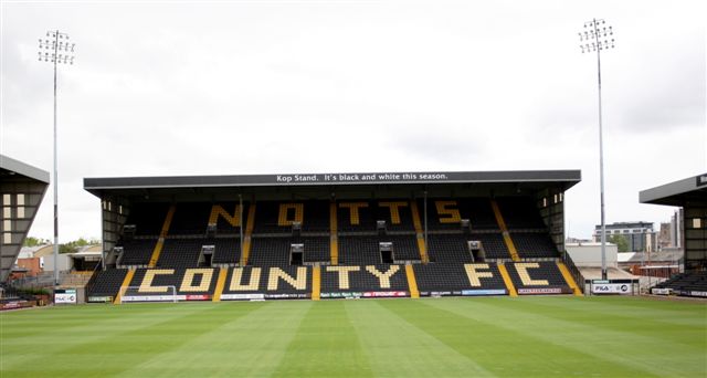 Stand at Meadow Lane, the home of Notts County FC