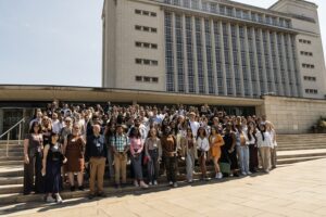 A picture of graduates outside the Nottingham Trent City Campus