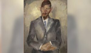 A portrait of Author D. H. Lawrencw believed to be the last one done of him.