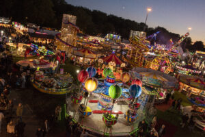 Areal shot of Goose Fair