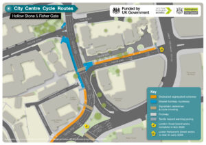 Map of the proposed changes to the cycle lane
