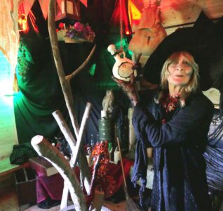 Witches Cabin at Halloween