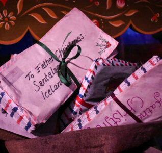 Letters to santa in a bag