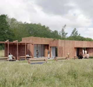 Artists impression of the Bennely Viaduct visitor centre