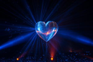 Heart shaped disco ball