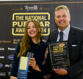 The Castle Rock Brewery team accepting their award