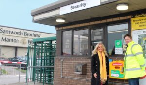 L-R Sally Gillborn MBE, chief executive of North Notts BID, and David Fletcher, health and environment manager at Samworth Brothers