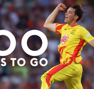 Photo of Trent Rockets with text reading '100 days to go'