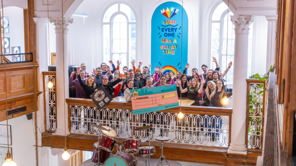 DHP and Framework Celebrate Beat the Streets fundraising. Photography by Alex Wilkinson Media